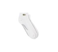 Lacoste Calcetines tobilleros para hombre Performance Graphic, Blanco/Plata Gris Porcelana, M