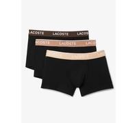 Lacoste Calzoncillos de algodón para Hombre, Paquete de 3, Negro/Biscuit-Baguette-Gr, S