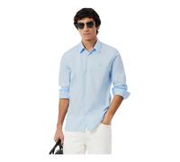 Lacoste - Camicia in Popeline Stretch Slim - Shirts - Hombre - Azul - 4XL -