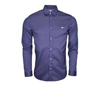 Lacoste Camisa Básica Slim Fit Azul Marino para Hombre