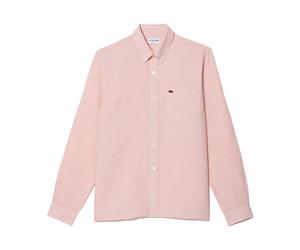 Lacoste - Camisa Casual de Lino - Shirts - Hombre - Rosa - XL -