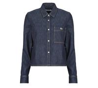Lacoste Camisa Chemise courte en denim regular fit in Azul FR 38