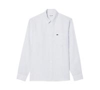 Lacoste - Camisa de Lino a Rayas Azul Claro - Shirts - Hombre - Azul - XL -