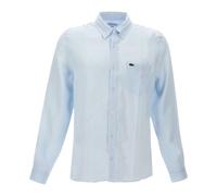Lacoste- Camisa de Lino de Corte Regular- Shirts- Hombre- Azul- 3XL- Camisa de Lino de Corte Regular
