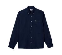 Lacoste - Camisa de Lino de Corte Regular - Shirts - Hombre - Azul - S -