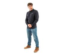 Lacoste - Camisa de popelina de algodón elástico para hombre, azul, 42