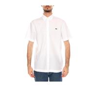 Lacoste - Camisa de Popelina de Manga Corta Regular Fit - Shirts - Hombre - Blanco - M -
