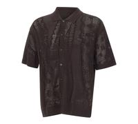Lacoste- Camiseta de punto de manga corta- Knitwear- Hombre- Marrón- L- Camiseta de punto de manga corta
