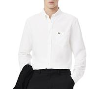 Lacoste Camisa Oxford de Manga Larga con Botones Y Ajuste Regular Camisa Hombre