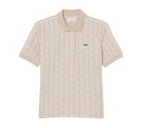 Lacoste - Camisa Polo Jacquard con Monograma de Corte Entallado - Tops - Mujer - Beige - 3XS -
