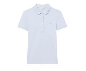 Lacoste - Camisa Polo L.12.D de Corte Entallado Elástico en Petit Piqué - Tops - Mujer - Azul - M -