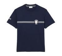 Lacoste Camiseta Azul Marino Estampada con Estampado de Tenis Clásico