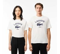 LACOSTE Camiseta classic fit estampado Lacoste Paris. Color Blanco