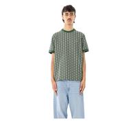 Lacoste - Camiseta con monograma jacquard - Tops - Hombre - Verde - XL -