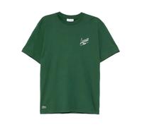 Lacoste- Camiseta de Algodón con Logo Estampado Verde- Tops- Hombre- Verde- S- Camiseta de Algodón con Logo Estampado Verde
