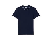 Lacoste - Camiseta de Piqué Elástico con Cuello a Rayas - Tops - Hombre - Azul - M -