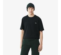 LACOSTE Camiseta de punto con cuello redondo. Color Verde Oscuro