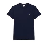Lacoste - Camiseta de punto de algodón Pima con cuello redondo - Tops - Hombre - Azul - 5XL -