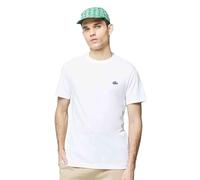 Lacoste - Camiseta Moderna para Hombre con Cuello Alto, Color Blanco, M