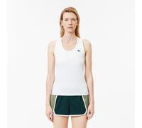 LACOSTE Camiseta sin mangas con cuello redondo. Color Blanco