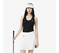 LACOSTE Camiseta sin mangas con cuello redondo. Color Negro