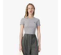 LACOSTE Camiseta slim fit. Color Gris Jaspeado