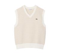 Lacoste - Chaleco de punto Waffle con cuello en V - Knitwear - Hombre - Blanco - XL -