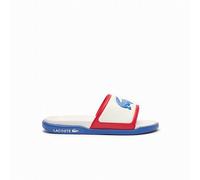 Lacoste Chancla de pala de goma - SERVE SLIDE DUAL para: HOMBRE color: BLANCO BLUE ROJO talla: 46