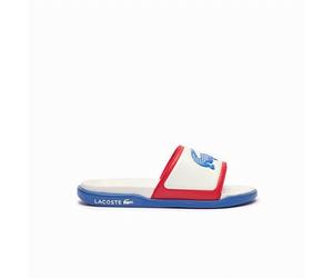 Lacoste Chancla de pala de goma - SERVE SLIDE DUAL para: HOMBRE color: BLANCO BLUE ROJO talla: 46