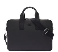 Lacoste Chantaco Maletín Piel natural 39 cm Compartimento para el portátil negro