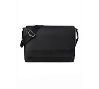 Lacoste Chantaco Maletín Mensajero Piel natural 35 cm negro