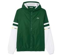 Lacoste Chaqueta deportiva con tirantes para hombre, verde/blanco, S