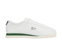 Lacoste Club-Low Zapatillas de Piel, Blanco con Detalles en Verde, Suela de Caucho Texturizada, Estilo Deportivo Retro (Sistema Tallas Calzado EU, Adulto, Números, Mediano, 40)