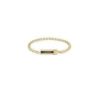 Lacoste Colección SPELT para Hombre - Pulsera de Cadena en Acero Inoxidable con Charm, Disponible en Plata, Oro o Negro