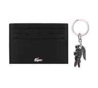 Lacoste Core Essentials FG Estuche para tarjetas de crédito Piel 10 cm Caja de regalo negro