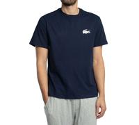 Lacoste de los hombres Camiseta de descanso con estampado de cocodrilo, Azul
