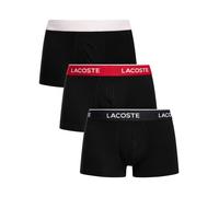 Lacoste de los hombres Pack de 3 baÃºles elásticos de algodón, Negro
