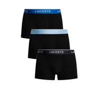 Lacoste de los hombres Pack de 3 baÃºles elásticos de algodón, Negro