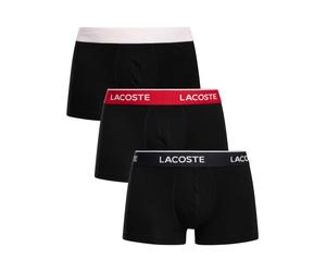 Lacoste de los hombres Pack de 3 baÃºles elásticos de algodón, Negro