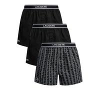 Lacoste de los hombres Paquete de 3 bóxers tejidos, Negro