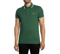 Lacoste de los hombres Polo de corte regular con ribetes decorativos, Verde