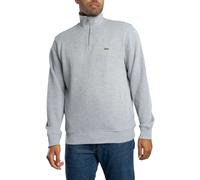 Lacoste de los hombres Sudadera con cuello con cremallera, Gris