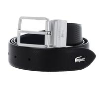 Lacoste Elegance Punch Plain Leather Belt W105 Noir Marine - recortable