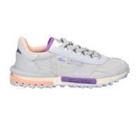 Lacoste Elite Active Bright, Zapatillas Casual Mujer, Nailon y Ante, Gris y Morado, Ligeras, Estilo Retro Running (Sistema Tallas Calzado EU, Adulto, Números, Mediano, 40)