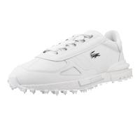 Lacoste Elite Active Zapatillas Deportivas Blancas de Piel, Suela de Caucho, Plantilla Ortholite, Estilo Running Retro Años 70 (Sistema Tallas Calzado EU, Adulto, Hombre, Números, Mediano, 44.5)