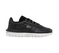 Lacoste Elite Active Zapatillas Deportivas, Negro y Blanco, Piel Suave, Suela de Caucho, Plantilla Ortholite, Running Casual (Sistema Tallas Calzado EU, Adulto, Hombre, Números, Mediano, 44.5)