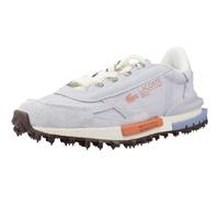 Lacoste Elite Active, Zapatillas Deportivas Retro de Nailon y Ante, Ligeras, Azul Claro con Naranja, para Mujer (Sistema Tallas Calzado EU, Adulto, Mujer, Números, Mediano, 41)