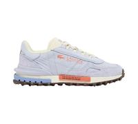Lacoste Elite Active, Zapatillas Deportivas Retro de Nailon y Ante, Ligeras, Azul Claro con Naranja, para Mujer (Sistema Tallas Calzado EU, Adulto, Mujer, Números, Mediano, 37.5)