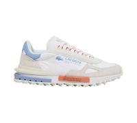 Lacoste Elite Active Zapatillas Deportivas Retro Running, Blanco y Azul, Nailon y Ante, Suela de Caucho, Ligeras (Sistema Tallas Calzado EU, Adulto, Hombre, Números, Mediano, 43)