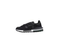 Lacoste Elite Active Zapatillas Deportivas Running para Hombre, Negro con Verde, Nailon y Ante, Suela de Caucho Texturizada, Ligeras y Cómodas, Talla 40.5